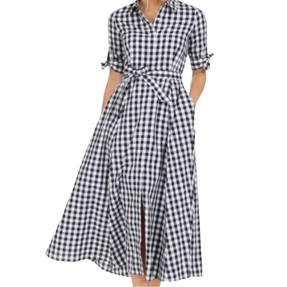 COPY - Calvin Klein nwot black & white gingham dress.